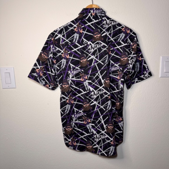 RSVLTS x MLBPA Charlie Blackmon "Chuck Nazty" Colorado Rockies Button-Up Shirt - Picture 5 of 6